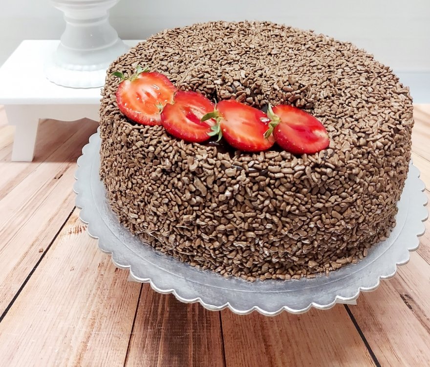 Brigadeiro com morango