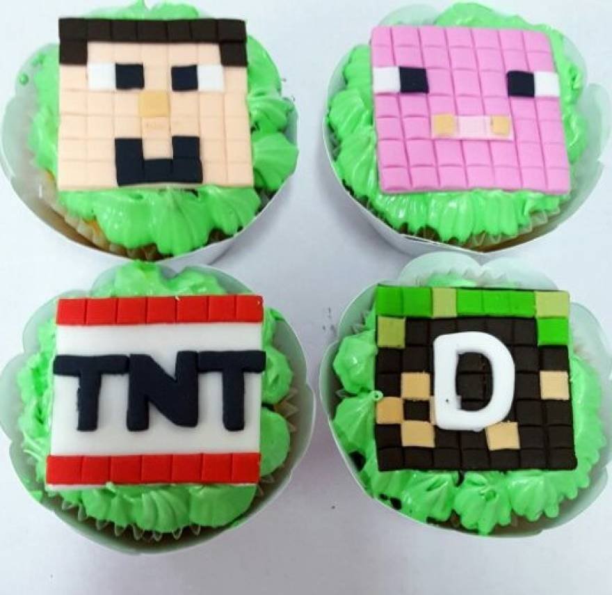 CUPCAKE PERSONALIZADO MINECRAFT